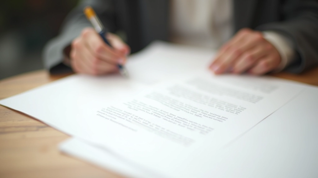 Contract or agreement papers on desk with pen, clarity on terms and conditions for decision-making